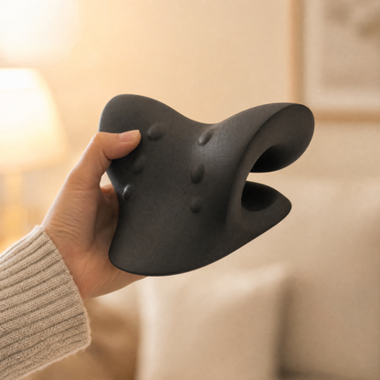 The Serenzo Arc held in one hand, showing its size