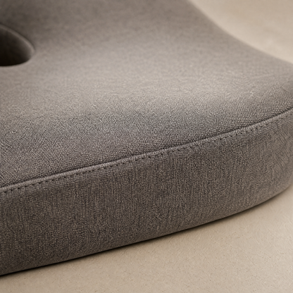 Close-up of the Serenzo Atlas seam and the density of the memory foam beneath the cover